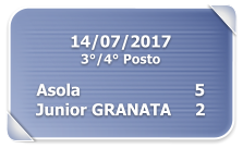 14/07/2017 3/4 Posto  Asola                        5 Junior GRANATA     2